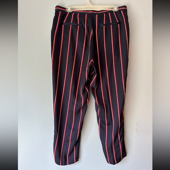 Lauren Ralph Lauren Navy/red Striped Straight Pants - Picture 3 of 7